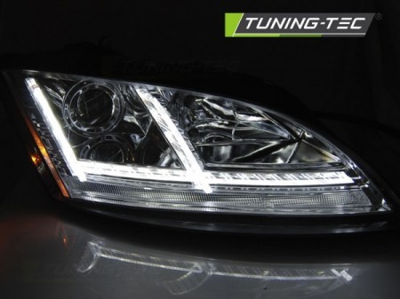 PŘEDNÍ SVĚTLA AUDI TT, 2006-2010, S LED DYNAMICKÝM BLINKREM, XENON, CHROMOVÁ