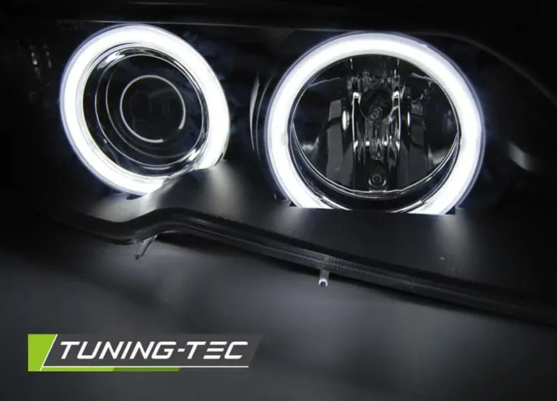 PŘEDNÍ SVĚTLA CCFL ANGEL EYES BMW E46 COUPE,CABRIO 2003-2006 ČERNÁ