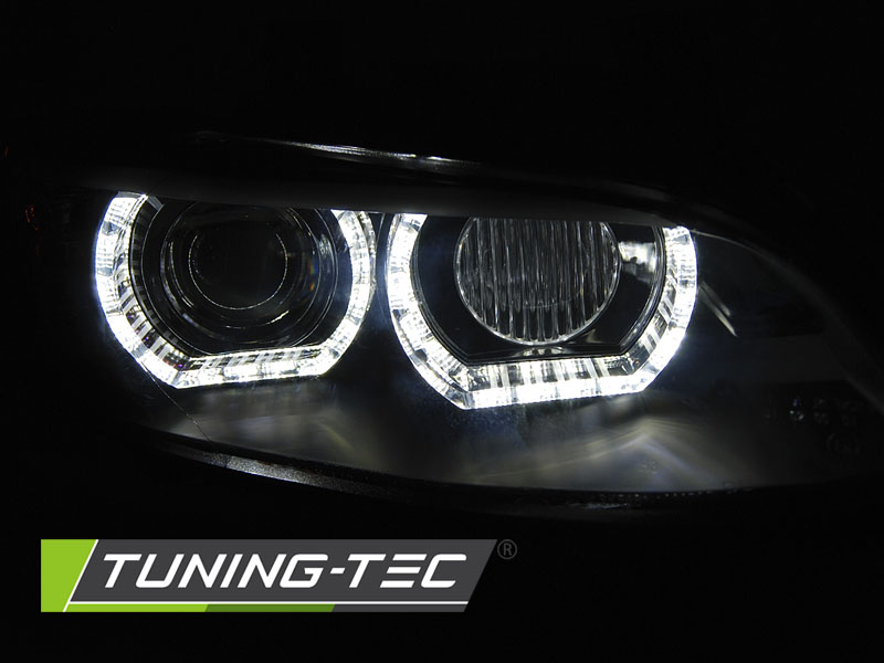 PŘEDNÍ SVĚTLA BMW E92,93, 2006-2010 3D ANGEL EYES, ČERNÉ