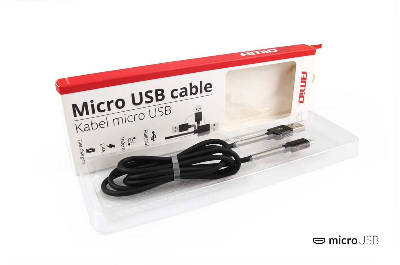 USB NABÍJECÍ KABEL S KONCOVKOU MICRO USB AMIO FULLLINK UC-1