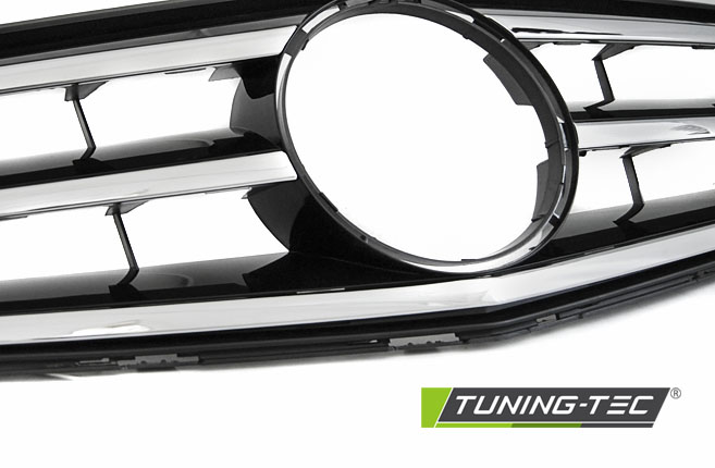 PŘEDNÍ MASKA AVANTGARDE MERCEDES W204 2007-2014 CHROM, ČERNÁ