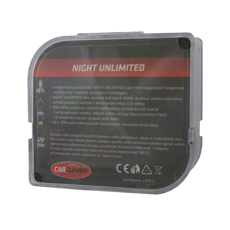Halogen. žárovky 12V s paticí H7, Night unlimited 4300K