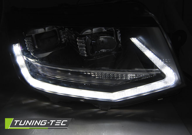 PŘEDNÍ SVĚTLA, LAMPY VW T6 2015-, LED DRL ČERNÉ