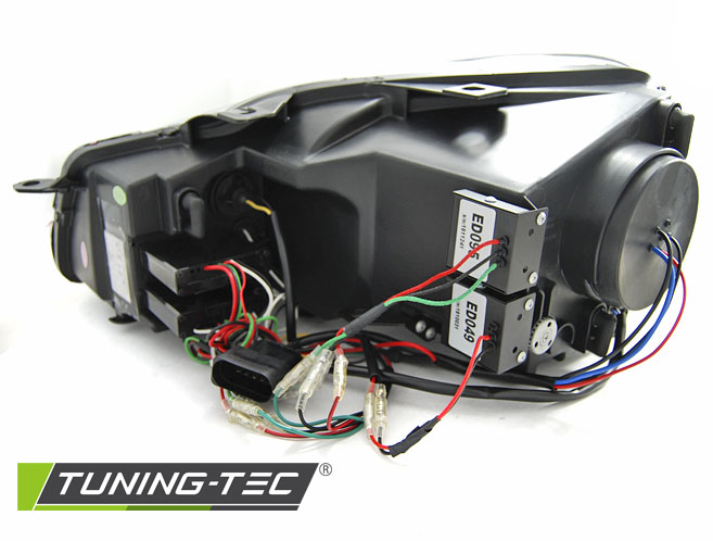 PŘEDNÍ SVĚTLA U-LED DENNÍMI SVĚTLY VW GOLF 6 08-12 ČERNÉ