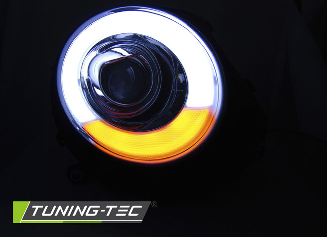 PŘEDNÍ SVĚTLA LED TUBELIGHT MINI COOPER 2006-2014 ČERNÁ