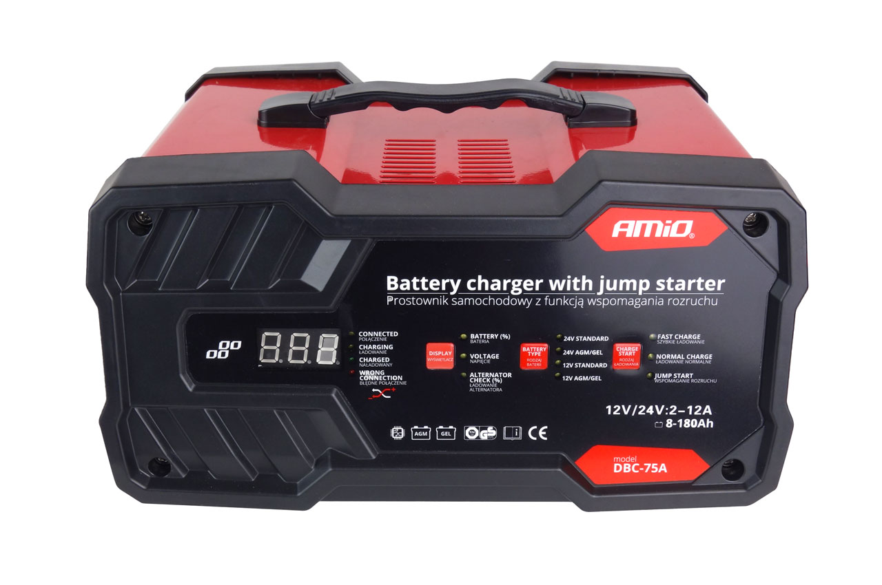Nabíječka se startovací funkcí 12A 12/24V 12V 75A
