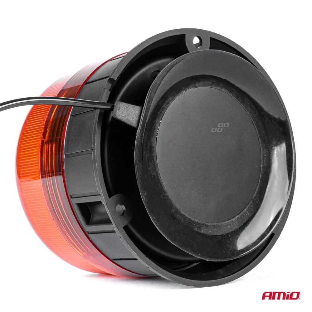 Výstražný LED maják 12/24V - oranžový, magnet - 60 LED s homologací E13 - Amio