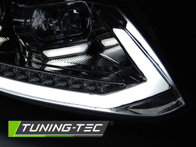 PŘEDNÍ SVĚTLOMETY, SVĚTLA, LAMPY VW TOURAN 2010-2015, TUBE, DRL, SEQ, CHROM