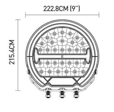 LED světlo kulaté s pozičním a výstražným světlem, 141W, ECE R7/R10/R112