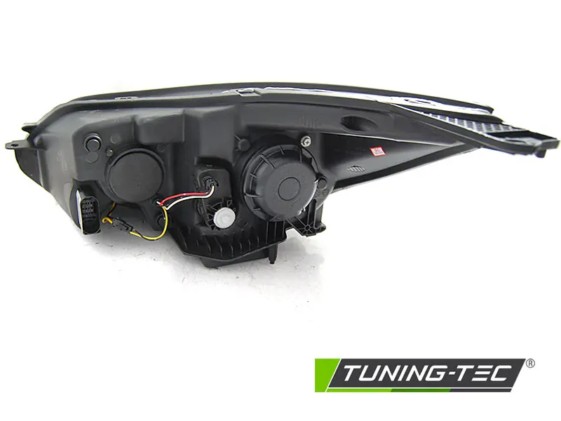 PŘEDNÍ SVĚTLA, SVĚTLOMETY, LAMPY FORD FOCUS MK3, 2011-2014, LED, ČERNÉ