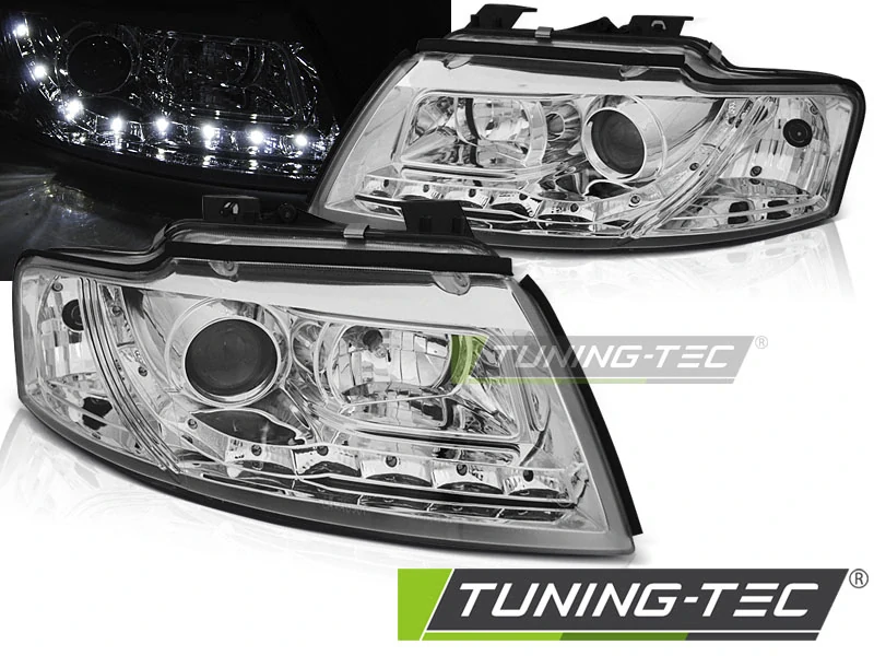 Přední světla Audi A4 B6 CABRIO 02-06 chrom LED