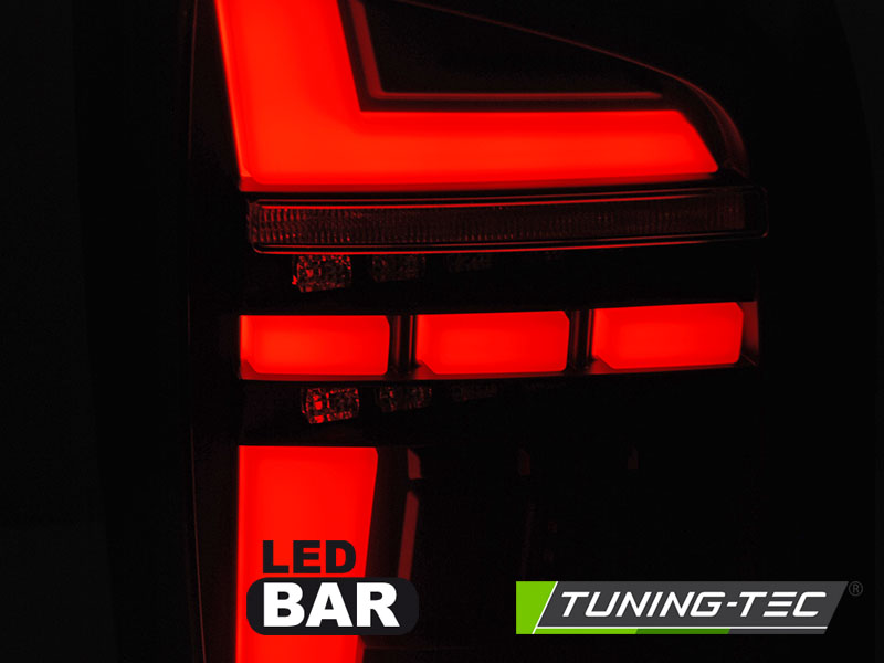 Zadní světla VW T5 10-15 dvojité dveře - černá LED BAR SEQ