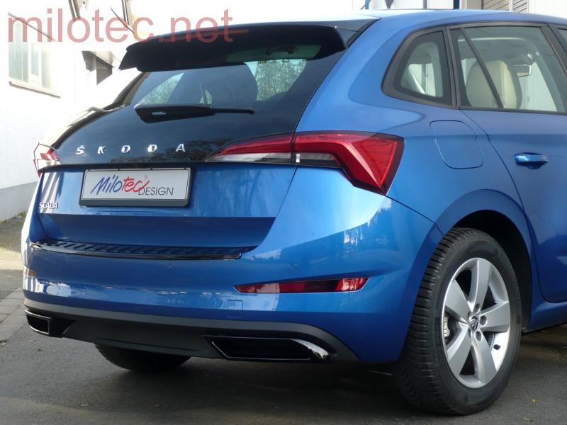 Dummy - koncovky výfuku, ABS - černý lesklý "klavírlak", Scala