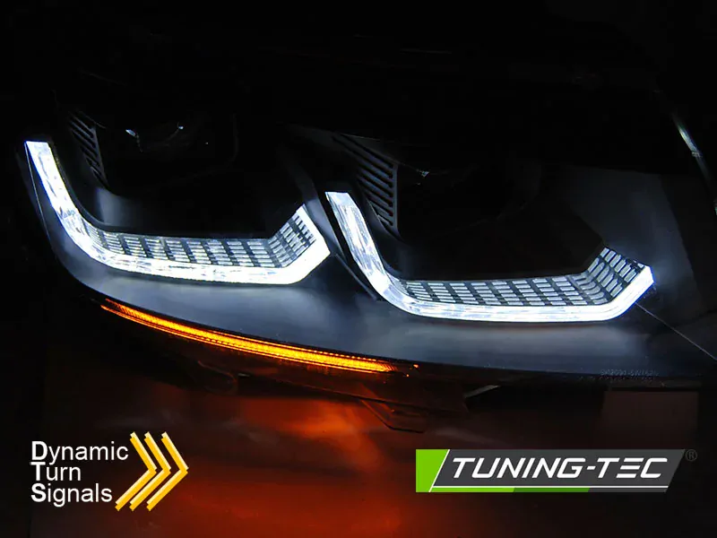 Přední světla VW T6.1 20- TUBE LIGHT DRL SEQ černá
