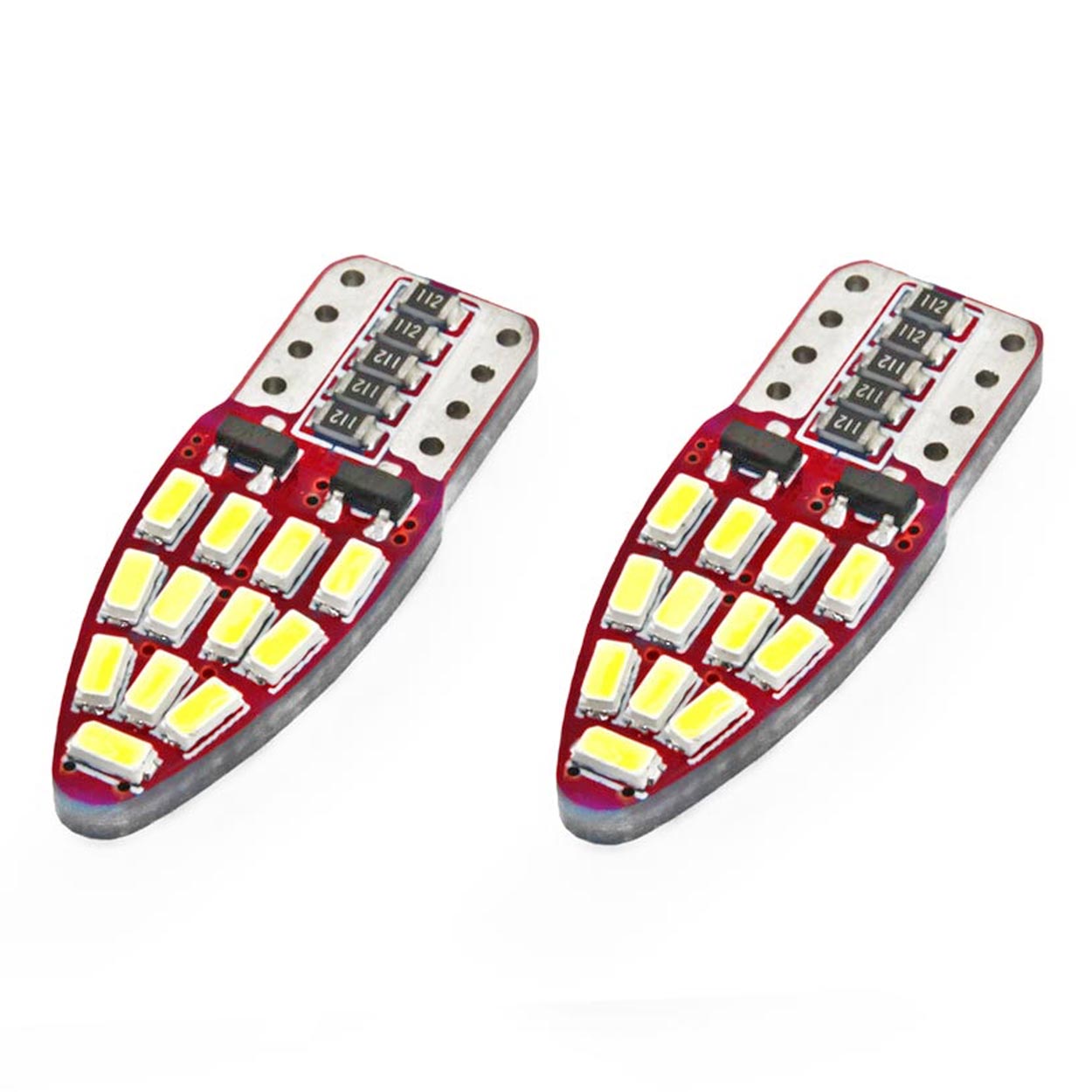 LED žárovky W5W T10 CAN-BUS 24 SMD LED, bílé 6000K, 2 ks AMIO 