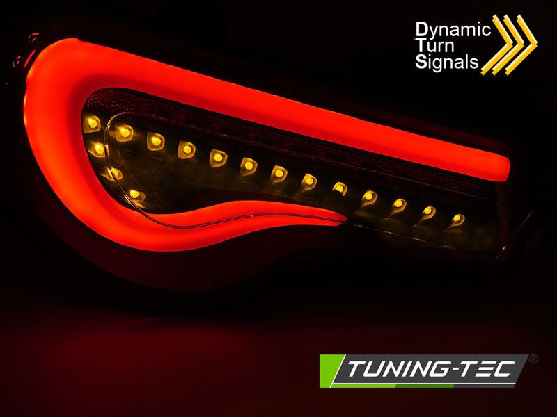 ZADNÍ LED SVĚTLA, SVĚTLOMETY, LAMPY TOYOTA GT86, 2012-2021, LED BAR, SEQ, KOUŘOVÉ