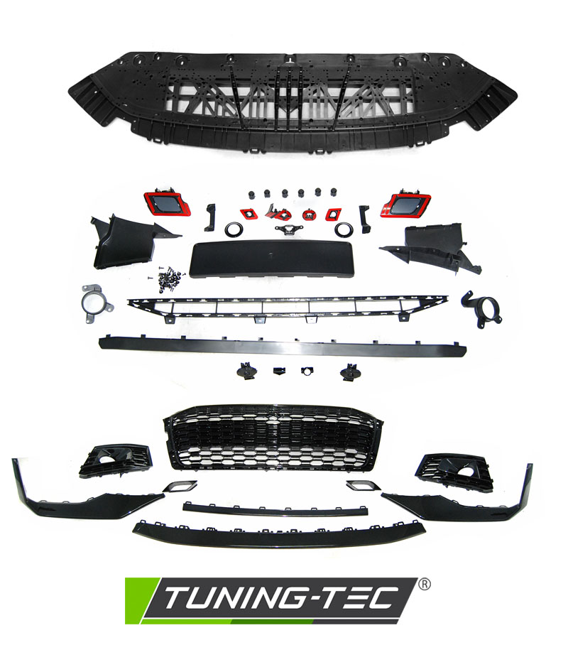 PŘEDNÍ NÁRAZNÍK AUDI A5 2018-, RS5 STYLE, ČERNÁ S PDC