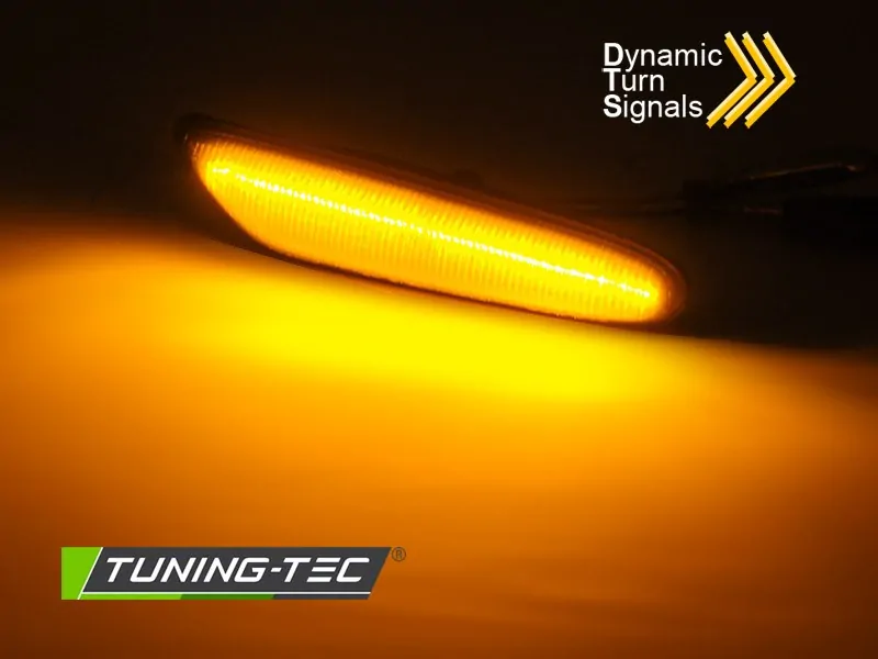 BOČNÍ LED DYNAMICKÉ BLINKRY BMW E46, E60, E87, E90, SEQ, ČERNÉ