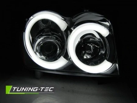 Přední světla Jeep Grand Cherokee 05-08 - chrom TUBE LIGHT