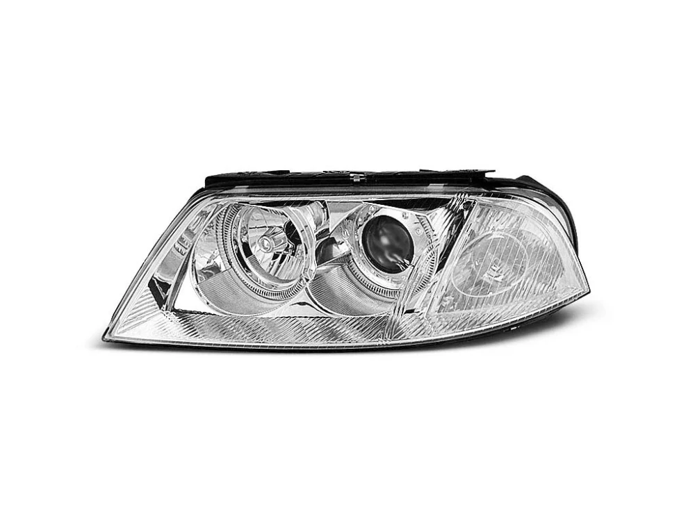 Přední světla Volkswagen Passat 3BG, 2001-2004, Angel Eyes, chrom LPVW33