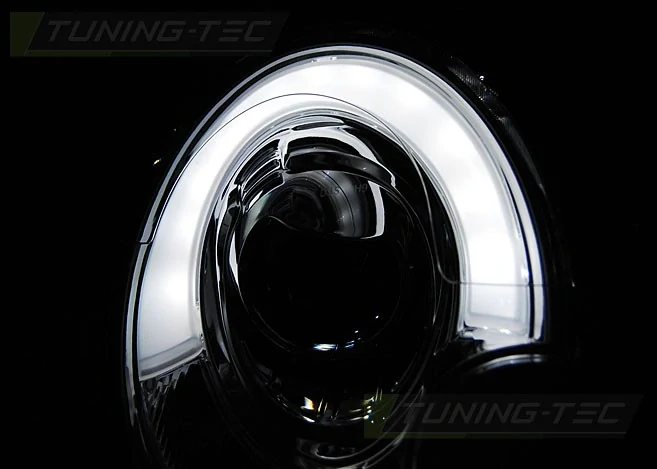 Přední světlomety, světla, lampy Mini Cooper 2006-2014, TUBE Light, černé black, LPMC09