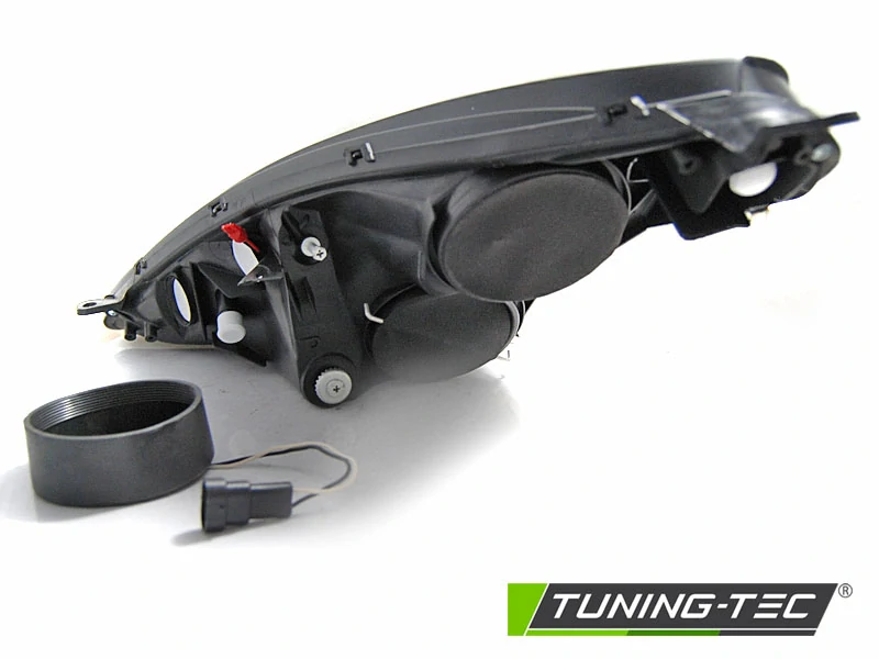 Přední světla, světlomety, lampy Toyota Celica T230, 1999-2005, angel eyes, černé