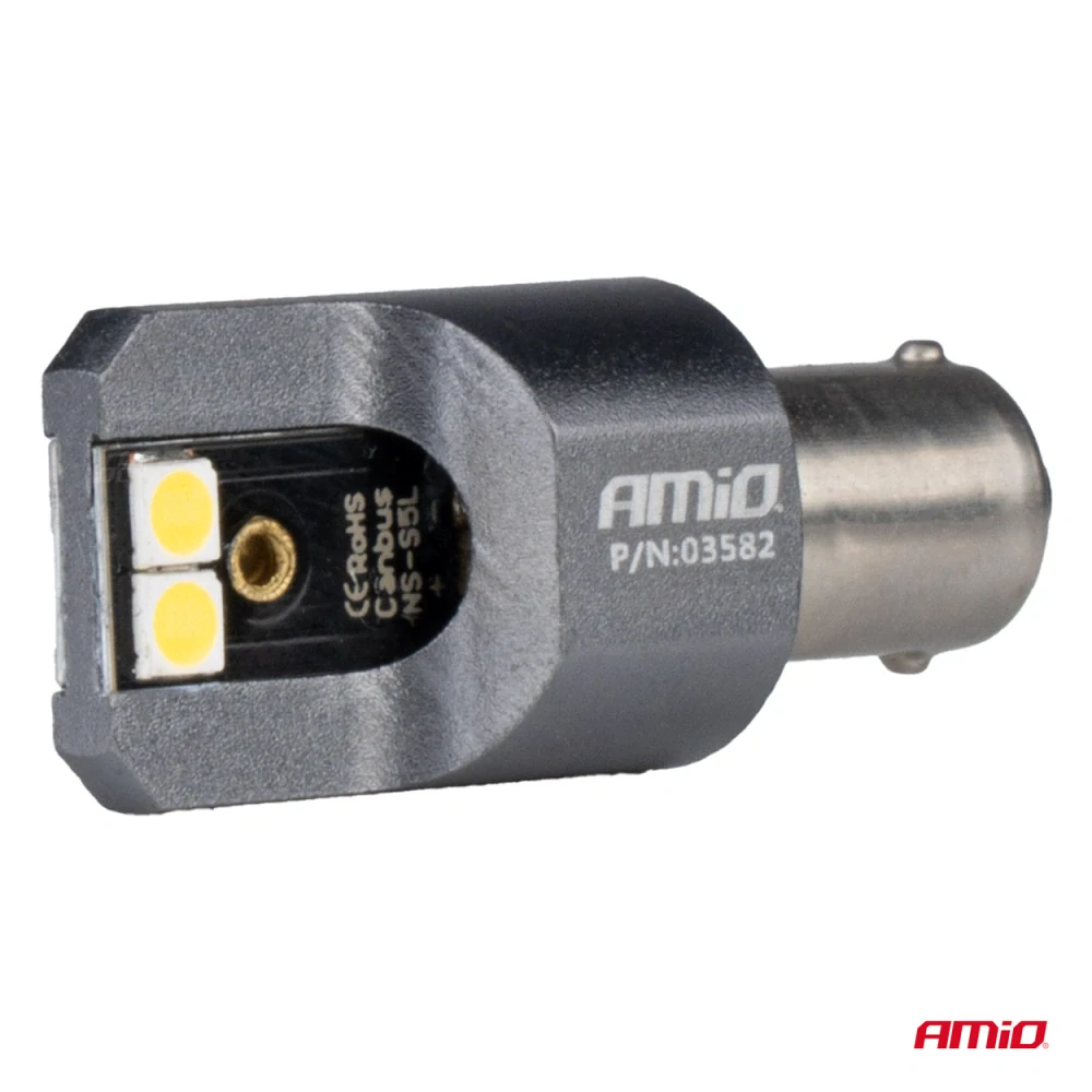 LED žárovky FULL CANBUS PRO T4W BA9S 4x3030 SMD bílé 12V/24V AMIO( 2ks)
