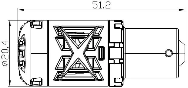 LED BA15S bílá, 12V, 23W CAN-BUS, 360°