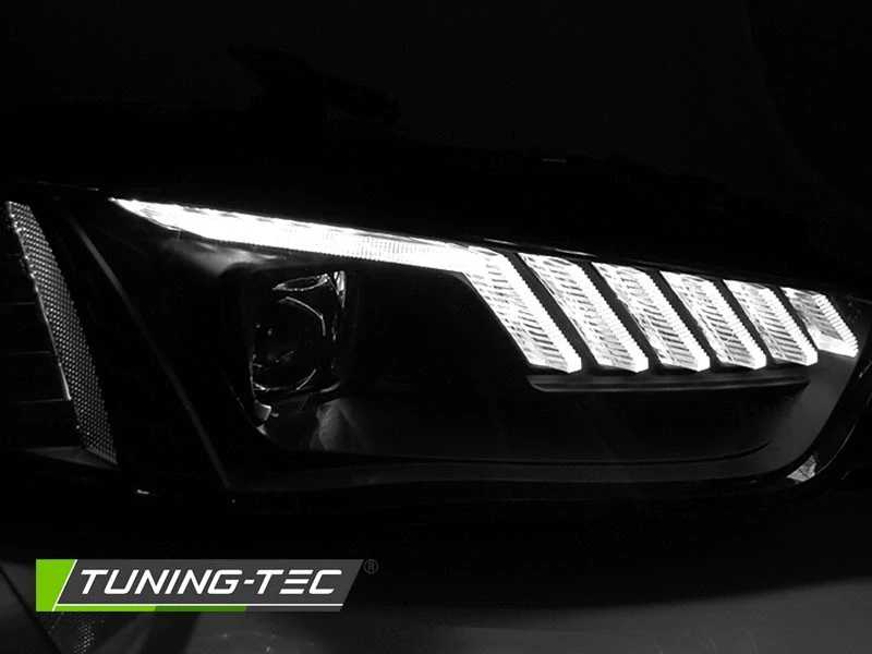 Přední světla, světlomety, lampy Audi A4 B8, 2012-2015, LED, SEQ, černé