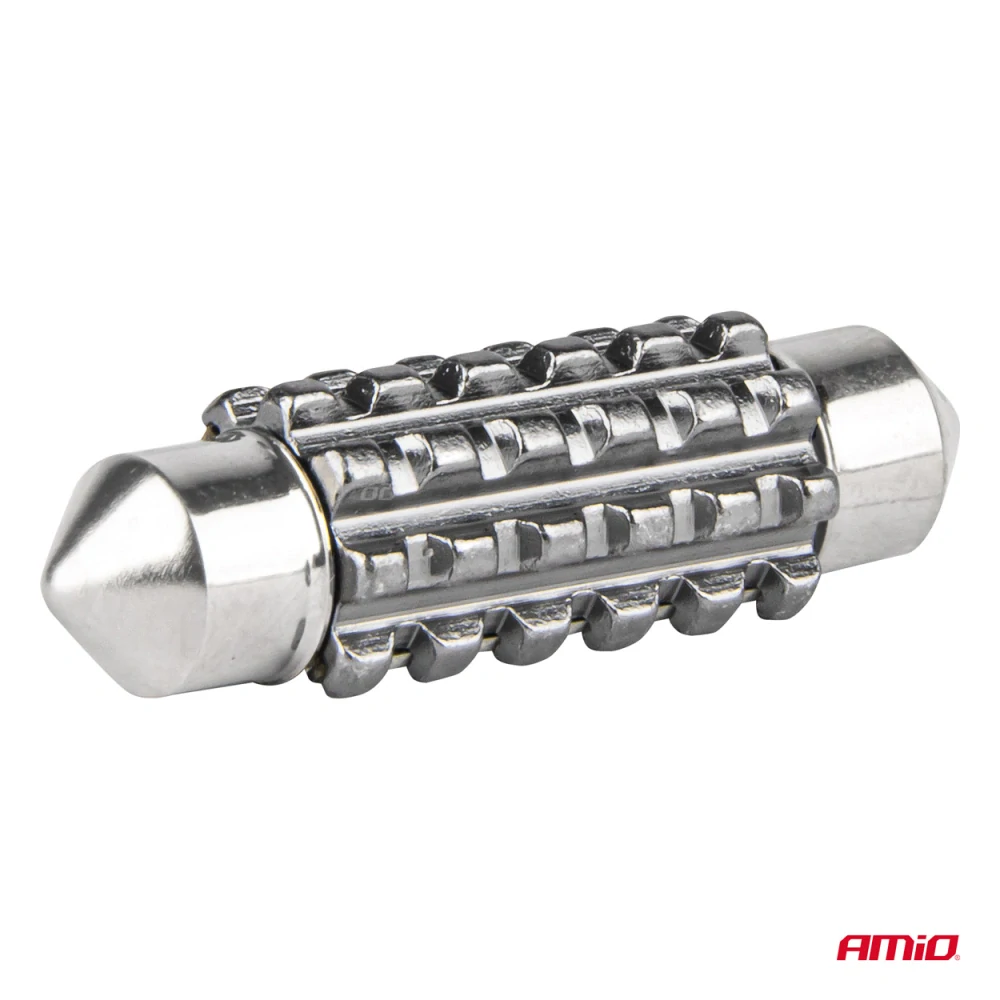 CAN-BUS sufitové LED žárovky s chladičem 12SMD LED, 39 mm, bílé, 12/24V 2KS