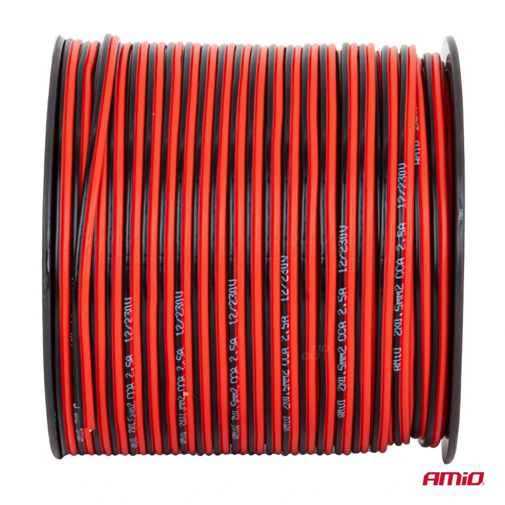 Dvoužilový reproduktorový kabel AMIO 2x0.5 mm² (100 m)