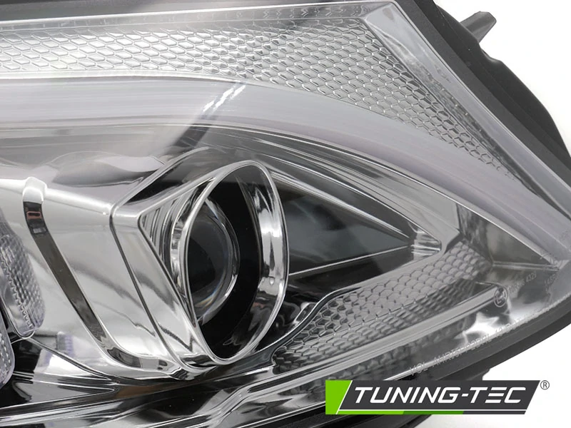 MERCEDES W205 14-18 - přední chromová světla TUBE LED