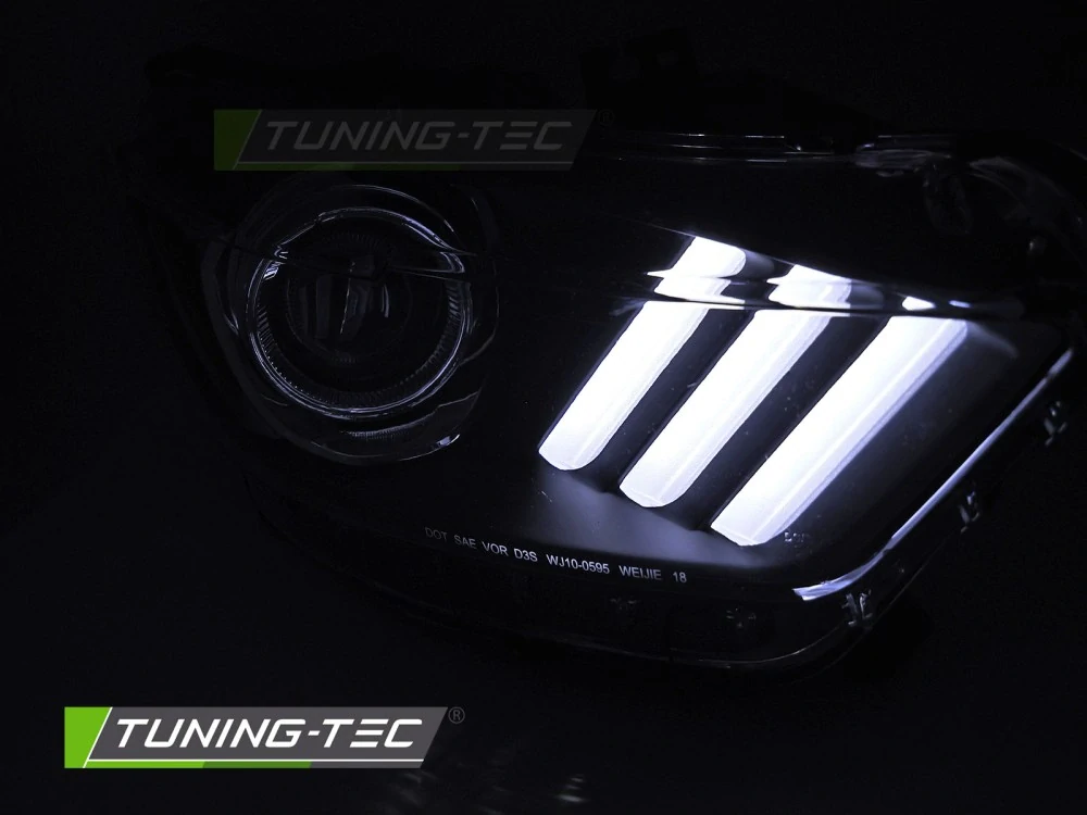Přední světla XENON D3S FORD MUSTANG 14-17, s LED blinkry a denním svícením