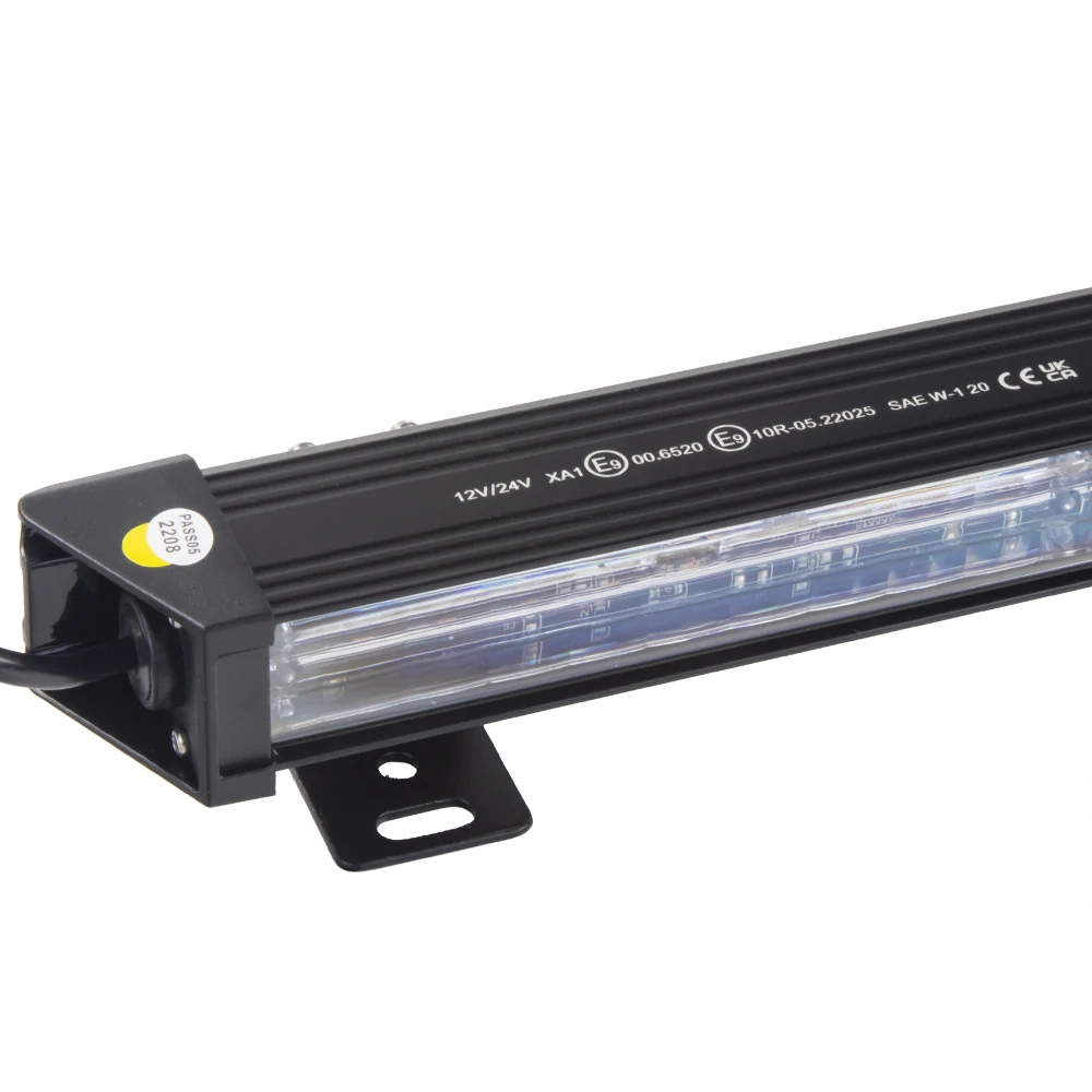 LED alej voděodolná (IP67) 12-24V, 45x LED 1W, oranžová 772mm, ECE R65