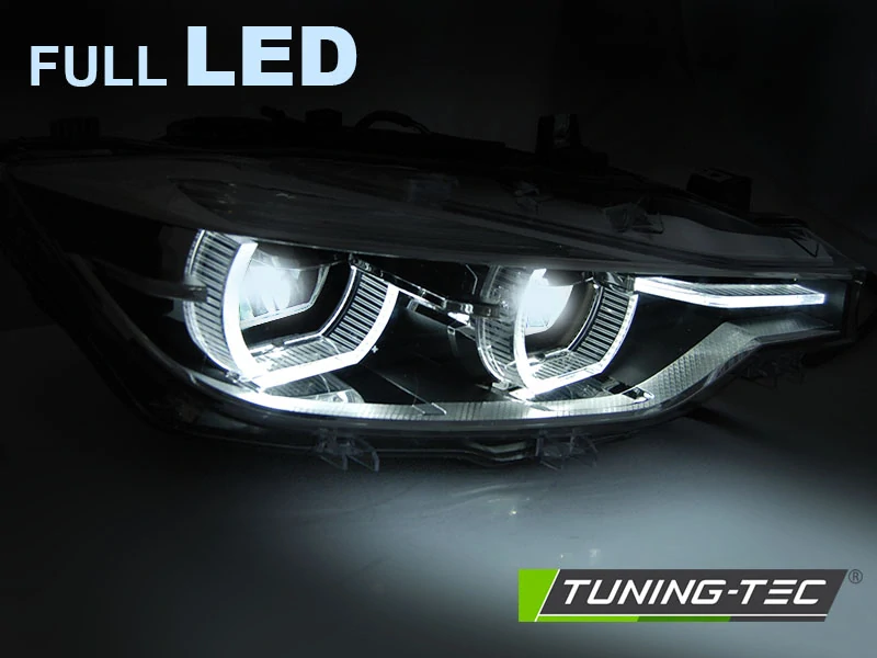 Přední světla BMW F30/F31 11-15 černá FULL LED DRL