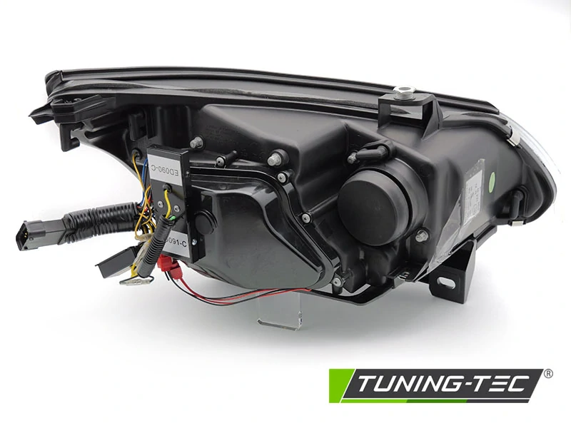 Přední světla, světlomety, lampy BMW E60, E61, 2005-2007, D1S XENON, Angel Eyes, LED indicator, černé