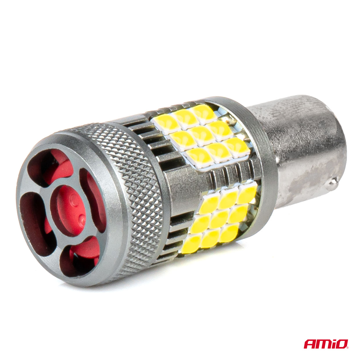LED žárovky BA15S P21W CAN-BUS, 36 SMD LED, bílé, aktivní chladič, 2 ks | AMIO