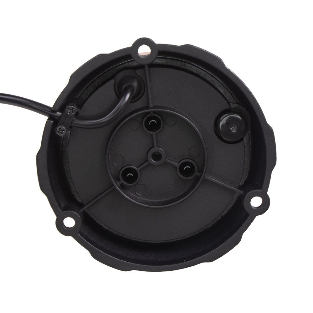 Robustní oranžový LED maják, černý hliník, 48W, ECE R65