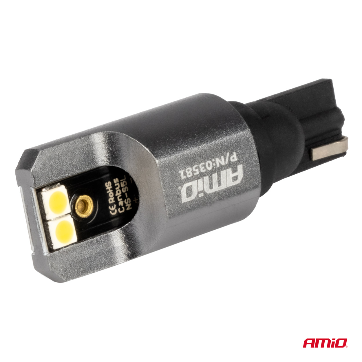 LED žárovky W16W T15 CAN-BUS 4 SMD LED, bílé 6000K, 2 ks AMIO