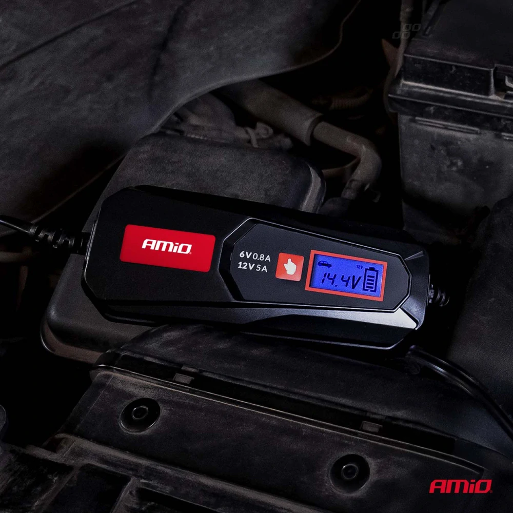 Inteligentní nabíječka 6V/12V 5A (6V 8Ah | 12V 8-50Ah) AMIO