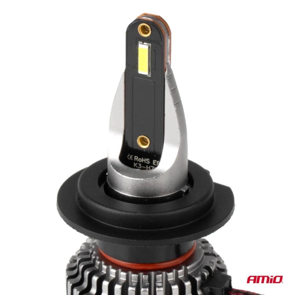 LED žárovky H7 AMIO LED K3 Series CAN-BUS, bílé 6000K | 5400 LM, 2 ks