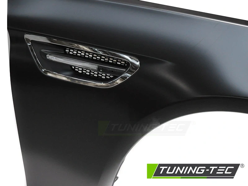 Přední blatníky BMW F10, F11, 2010-2016, SPORT STYLE s bočními chromovými přívody vzduchu, sada L+P