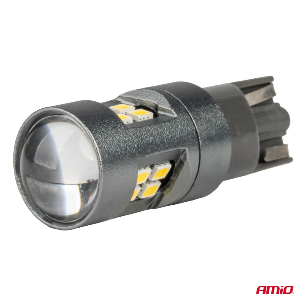 LED žárovky W5W T10 AMIO CAN-BUS 16 SMD LED, bílé 5500K, 2 ks
