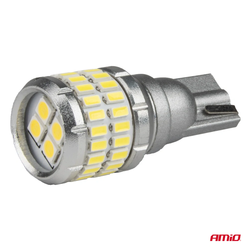 LED žárovky CANBUS T15 W16W 48SMD 4SMD bíla 12V 24V AMiO 2 ks