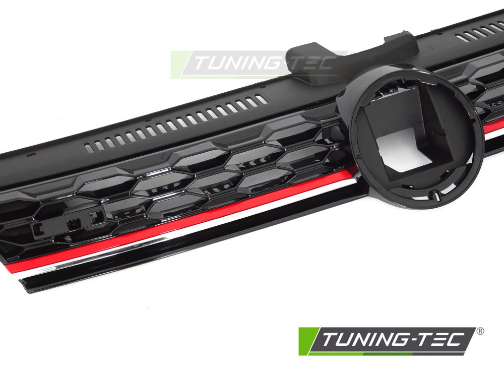 Přední mřížka  Volkswagen Golf VII 2017-2019 ACC SPORT STYL černá lesklá s červenou linkou