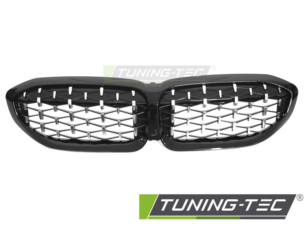 BMW G20/G21 2019-2022 - Přední maska DIAMOND černá s chrom