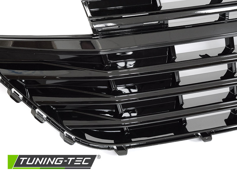 Přední maska VW T6.1, 2020-, černý lesk, s podkladem pro logo