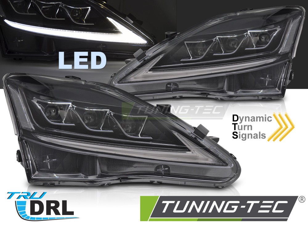 Přední světla Lexus IS 06-13 černá FULL LEDKOVÉ