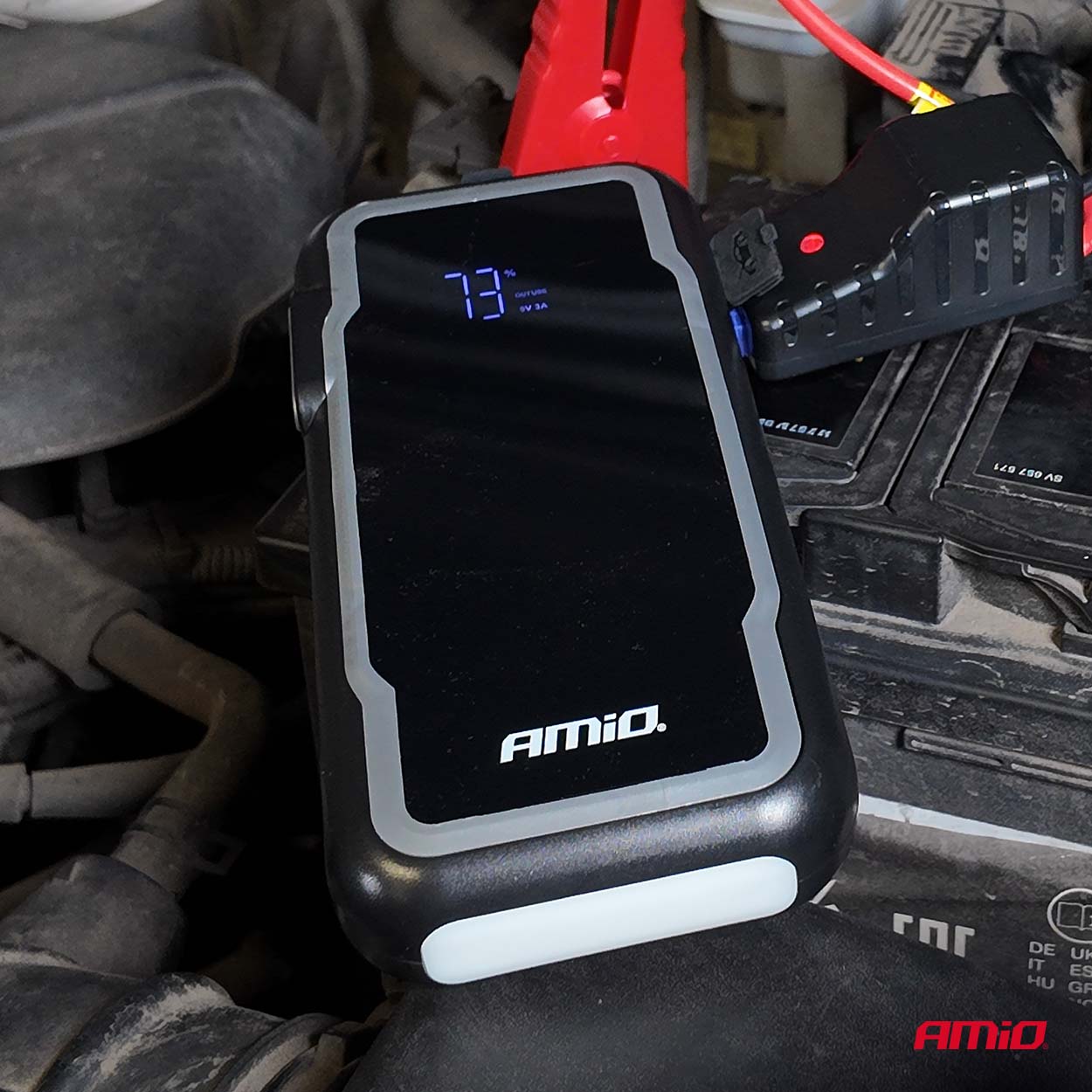 Power Banka, startovací stanice | booster 12000 mAh | 1600A USB LED | AMIO