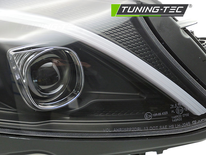 MERCEDES W205 14-18 - přední černá světla TUBE LED